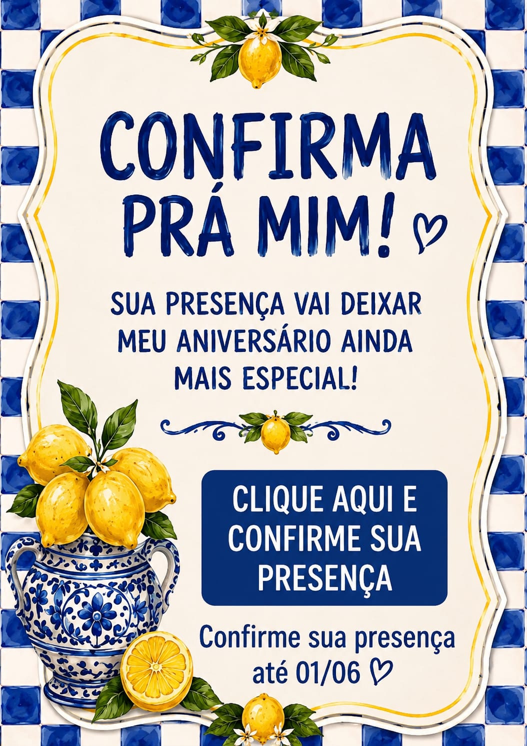Convite de aniversário da Kel